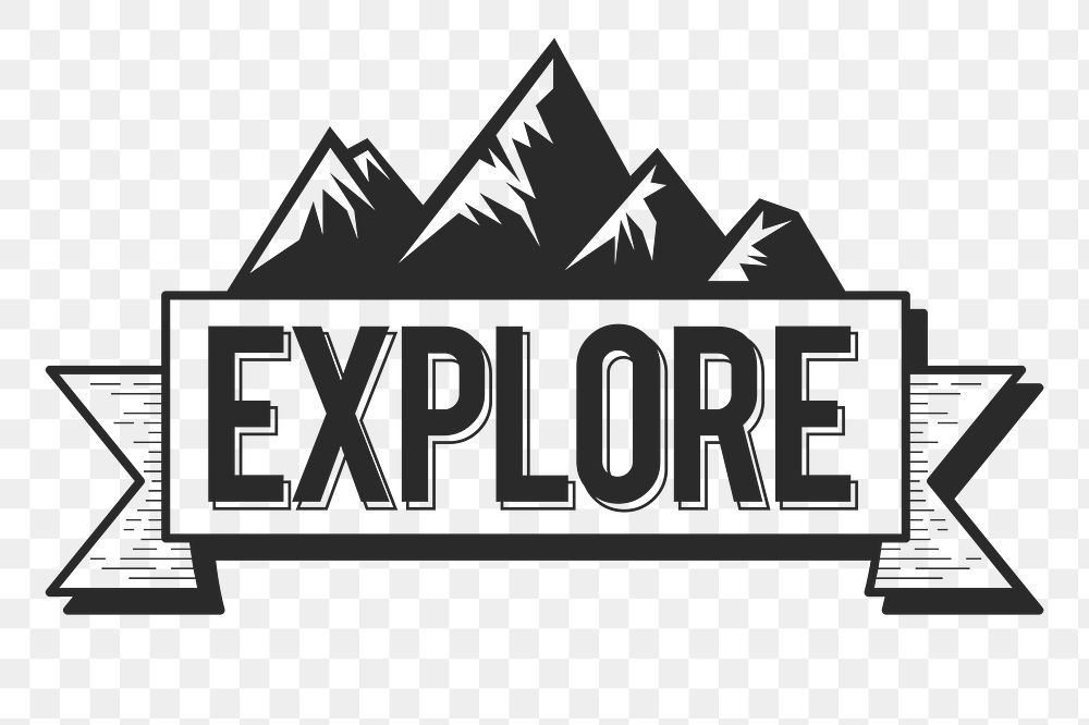 PNG Explore logo sticker transparent background