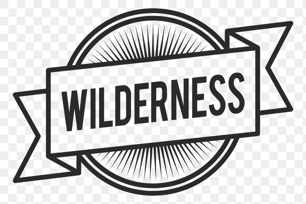 PNG Wilderness logo sticker transparent background