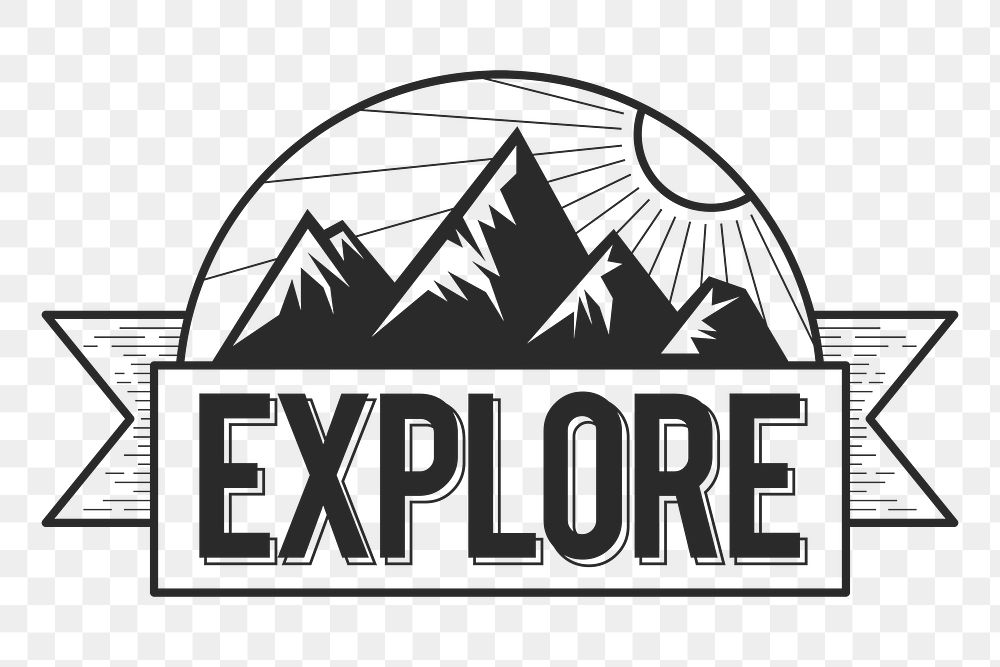 PNG Explore logo sticker transparent background