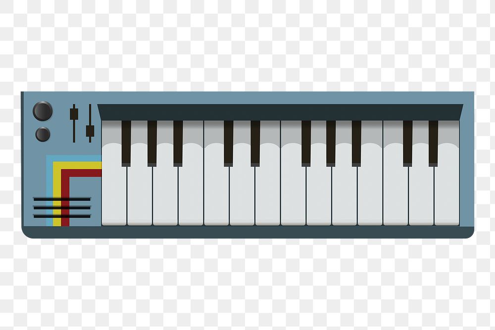 Png Digital Electronic Keyboard Musical Instrument element, transparent background
