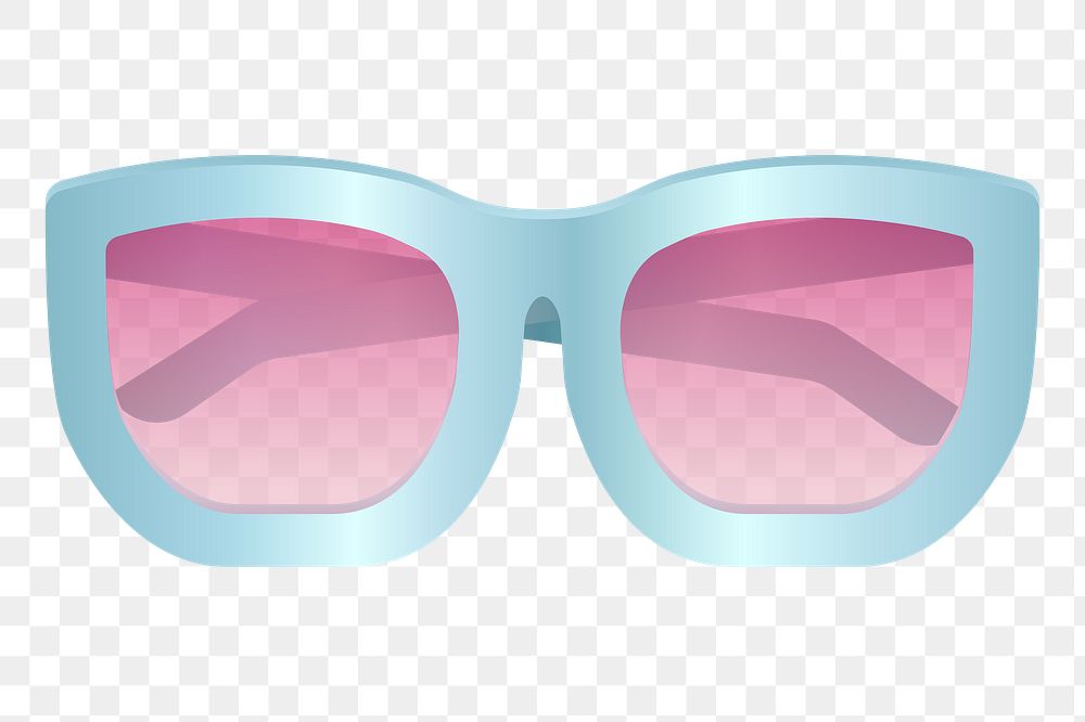 Png Pink Lens Sunglasses element, transparent background