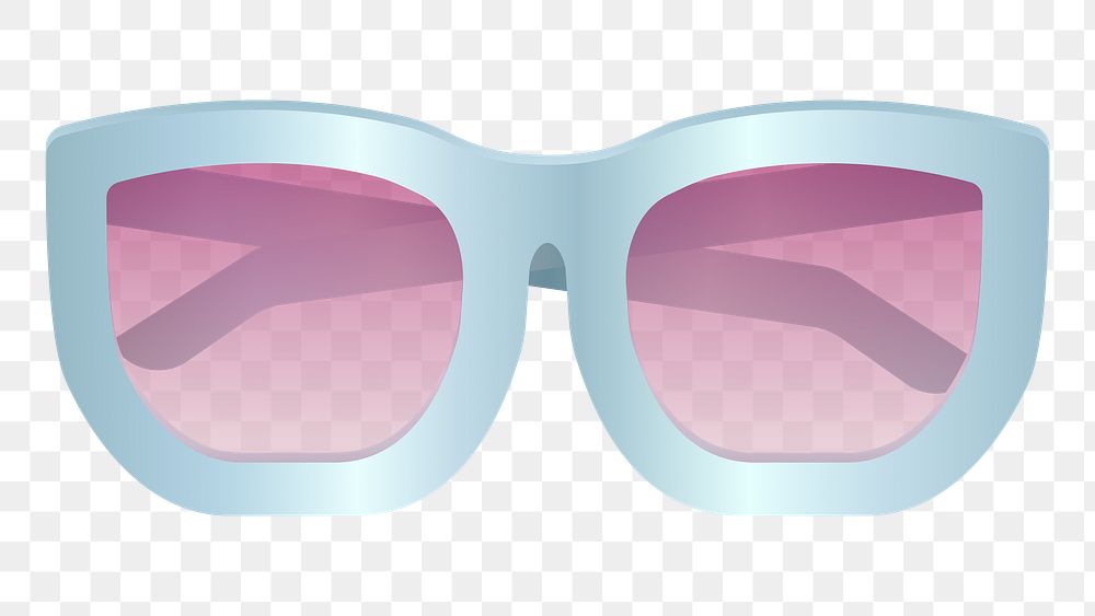 Png Pink Lens Sunglasses element, transparent background