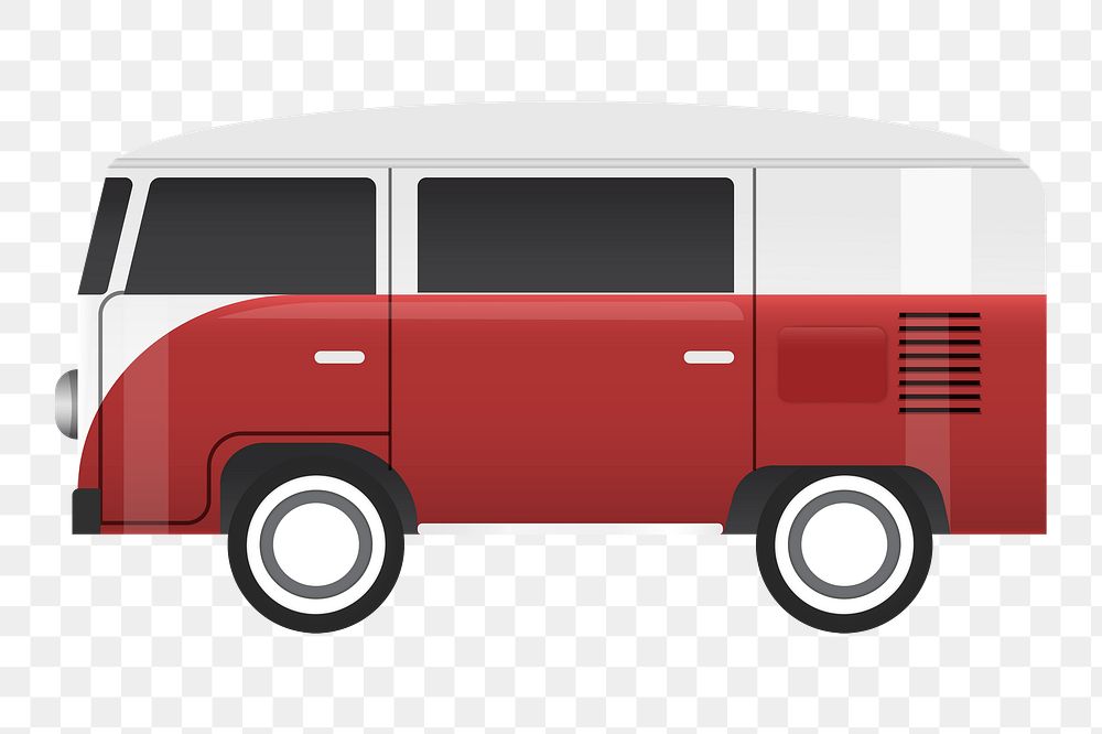 Png Red Van Car Vehicle Travel element, transparent background