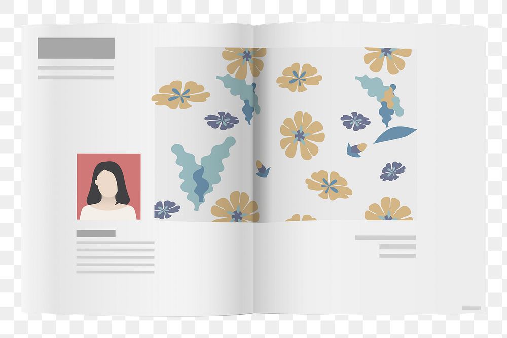 Png Magazine news article illustration element, transparent background