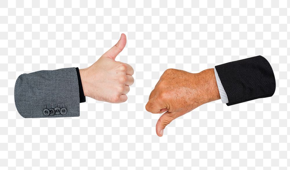 Thumbs up png hand sign transparent background