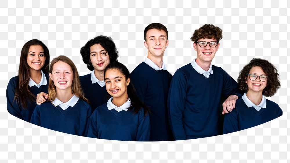 Teenagers png element, transparent background