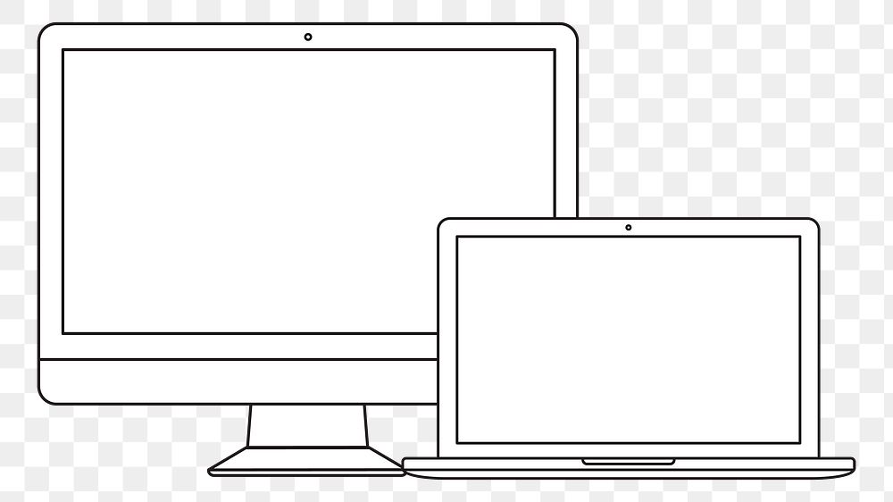 Png digital devices element, transparent background