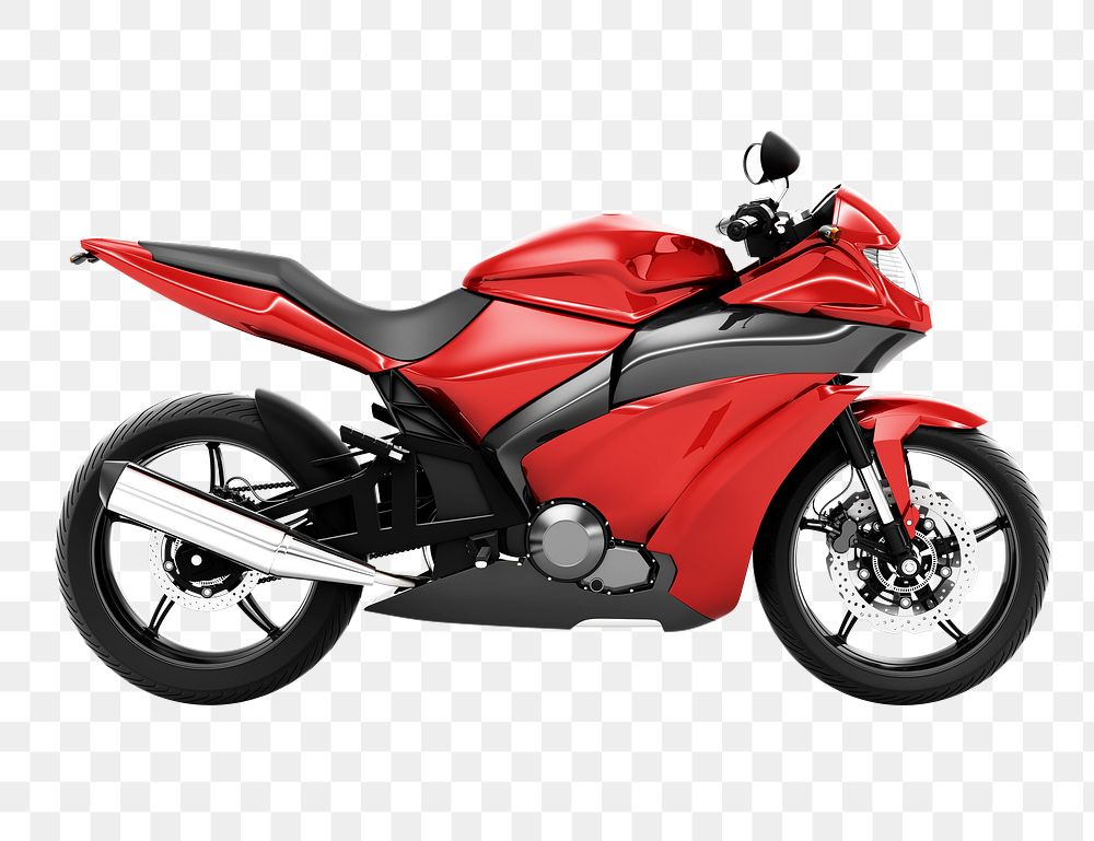 PNG Red motorbike transparent background