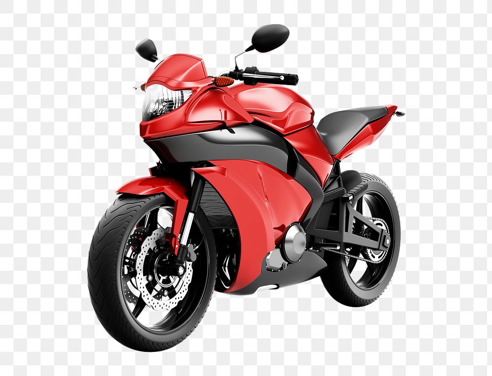 PNG Red motorbike transparent background