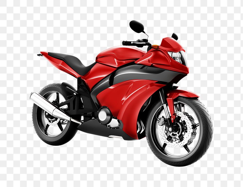 PNG Red motorbike transparent background