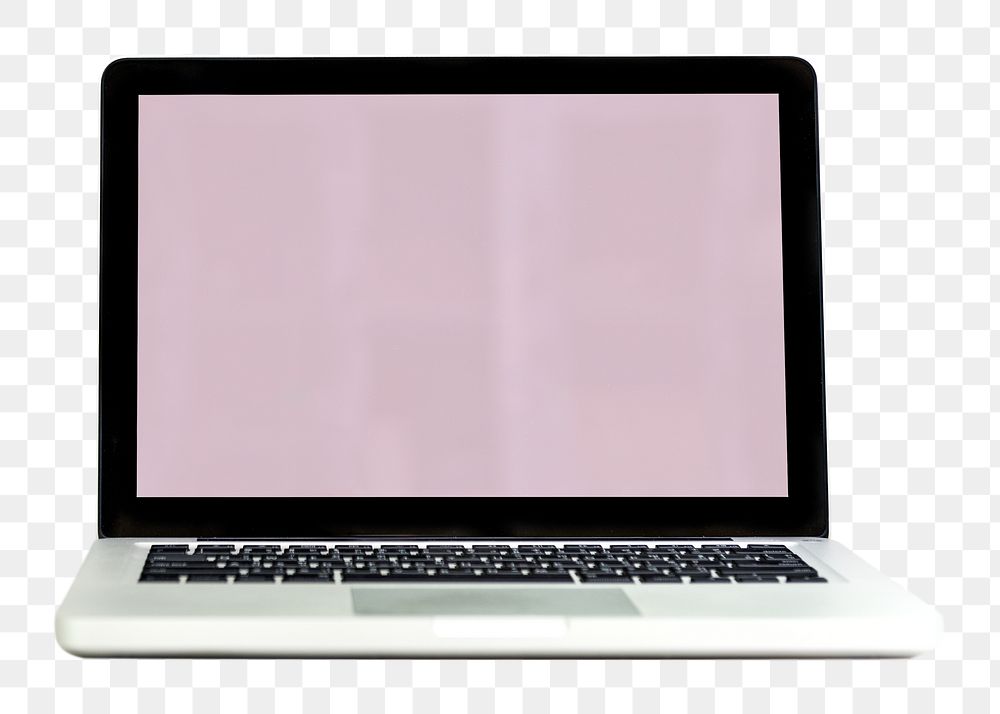 Png notebook laptop screen, isolated object, transparent background