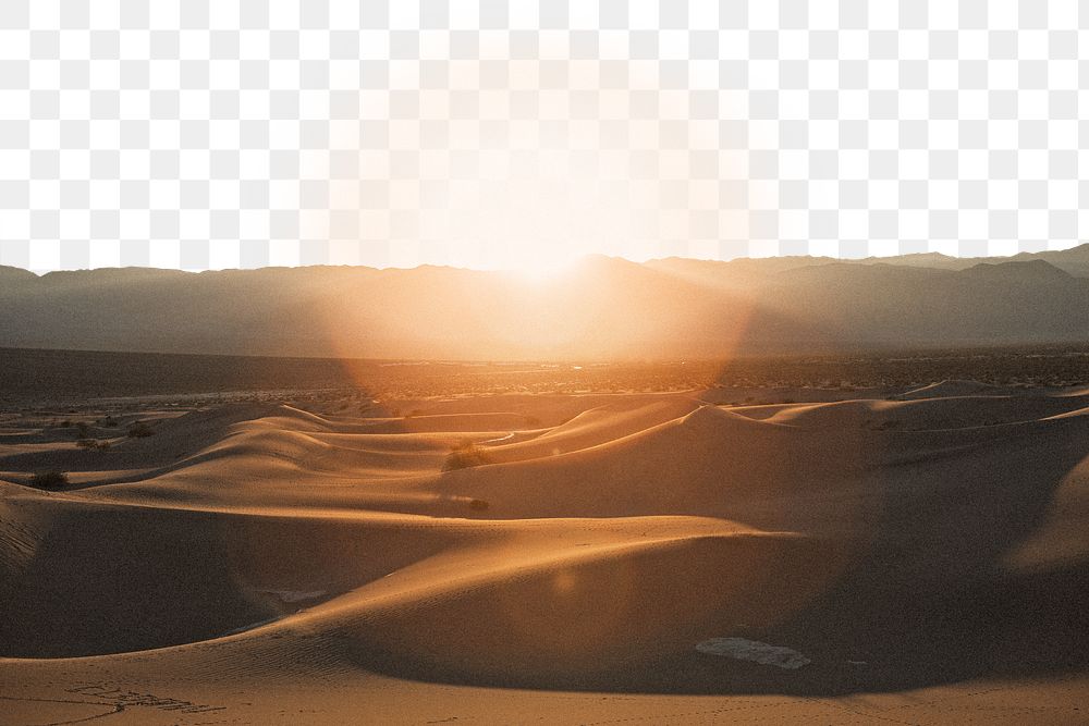PNG View of Death Valley in California, United States collage element, transparent background