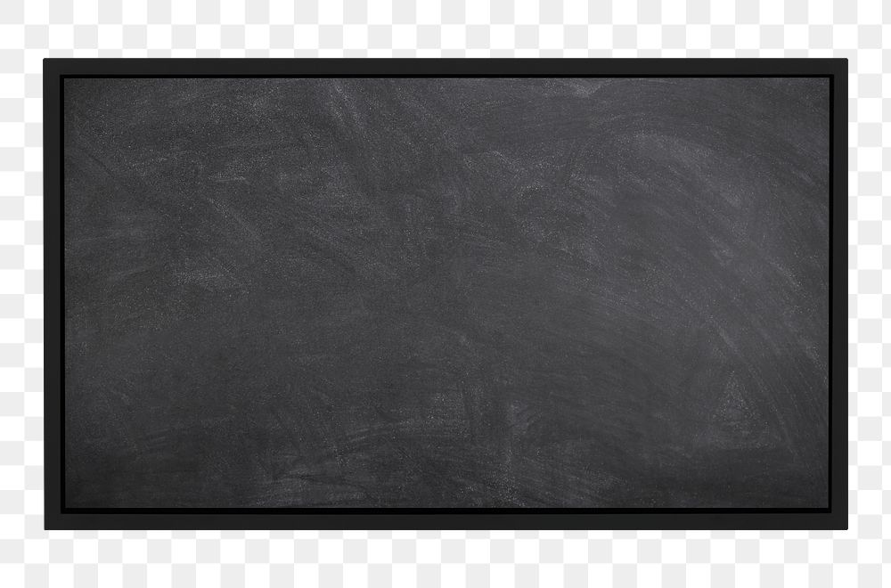 Black board png school supply, transparent background
