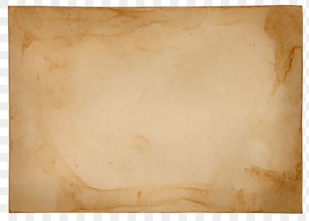 PNG Stained old paper rectangle transparent background