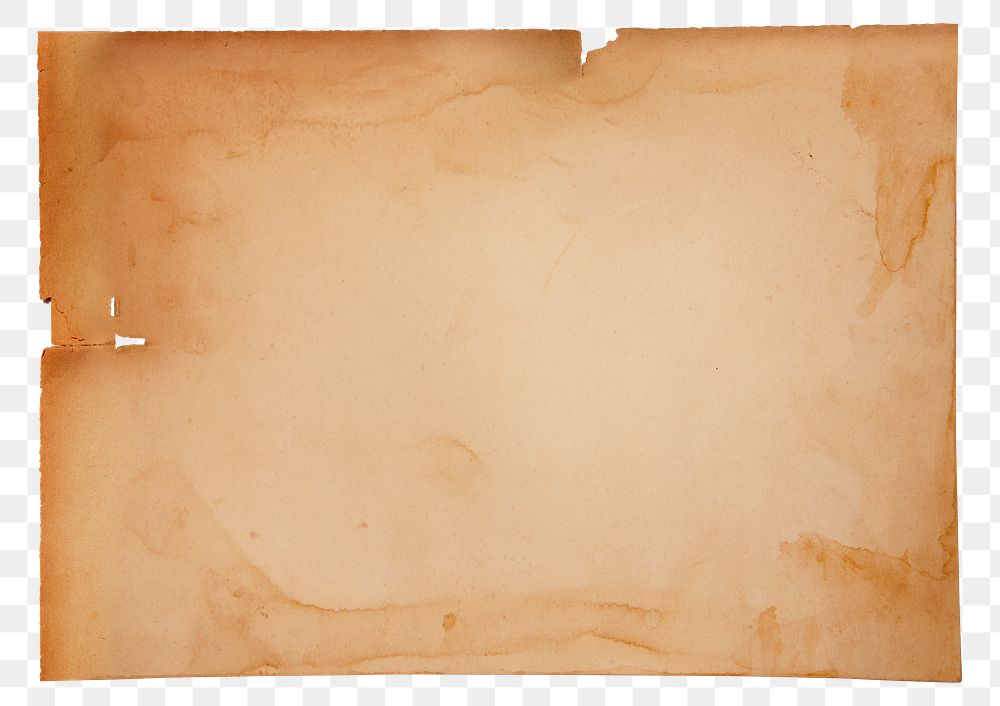 PNG Stained old paper rectangle transparent background