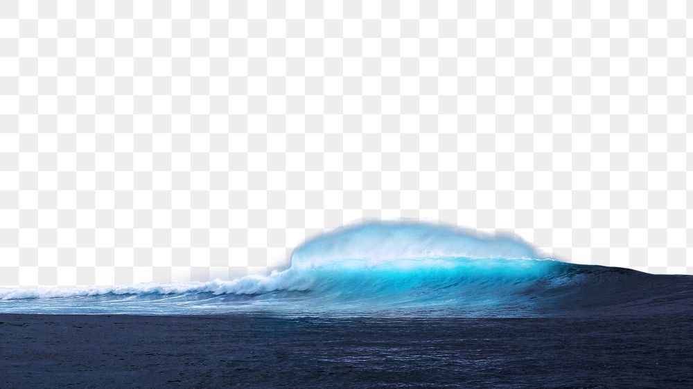 PNG Blue wave collage element, transparent background
