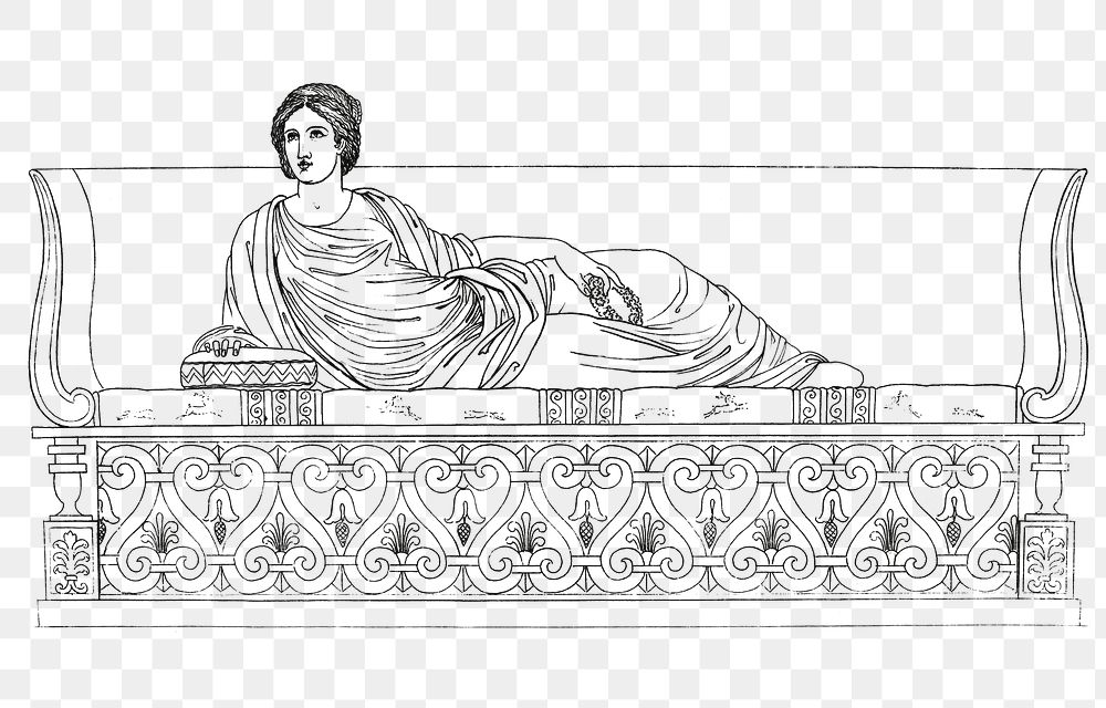 Roman lady png ancient art, transparent background