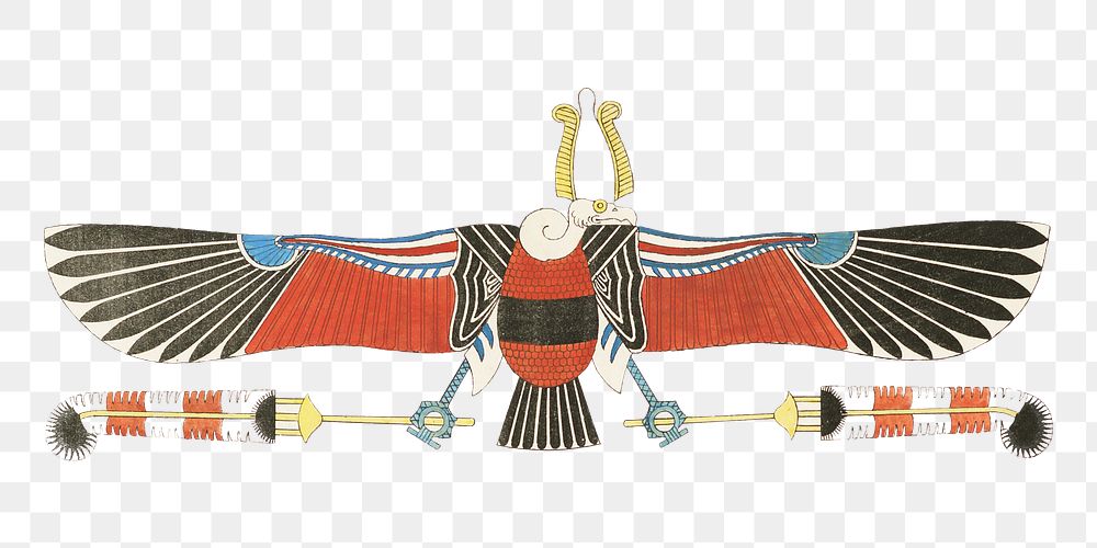 Egypt god png illustration, colorful design on transparent background