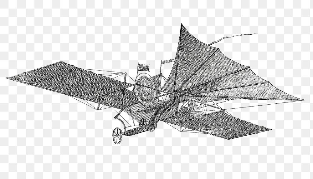 Png Henson's aerial steam carriage, transparent background