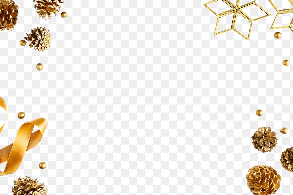 Christmas frame png element, transparent background