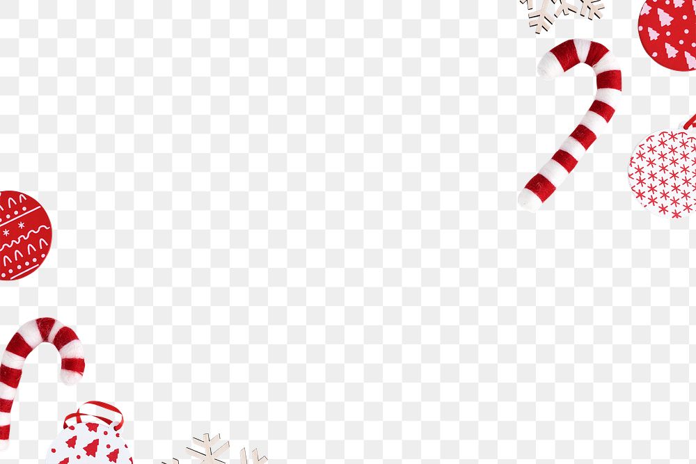 Christmas frame png element, transparent background