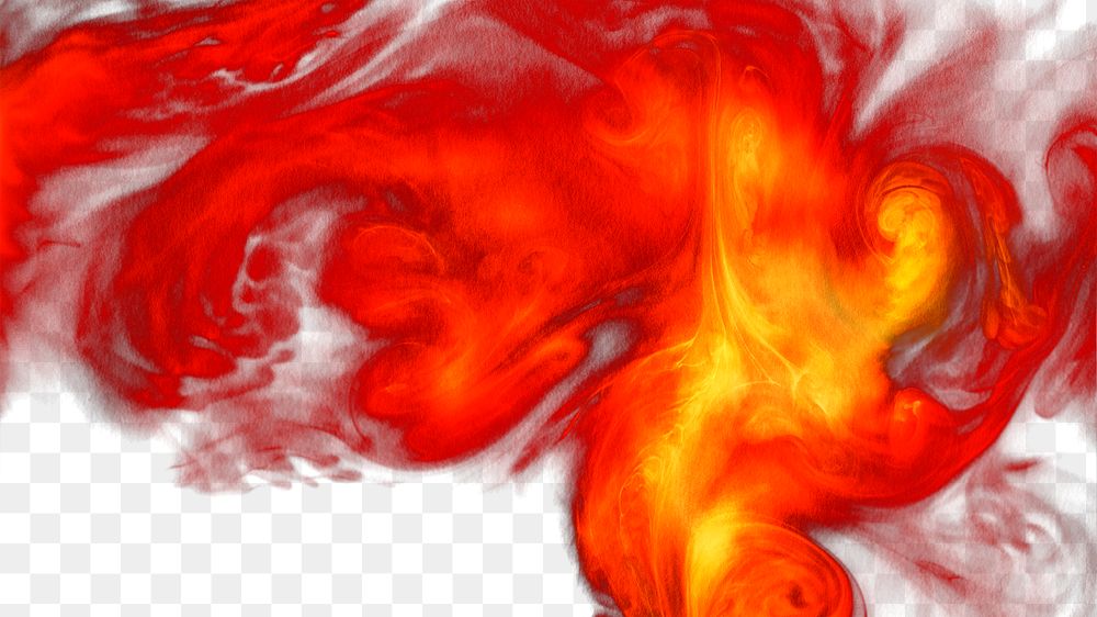 Png red flames, isolated image, transparent background