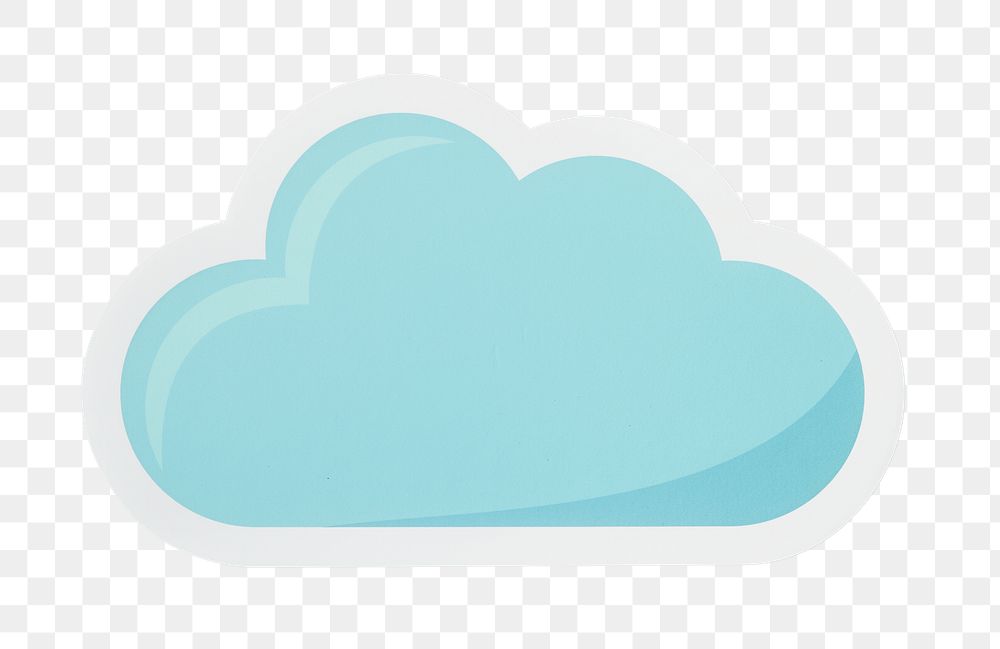 PNG Blue cloud icon sticker transparent background