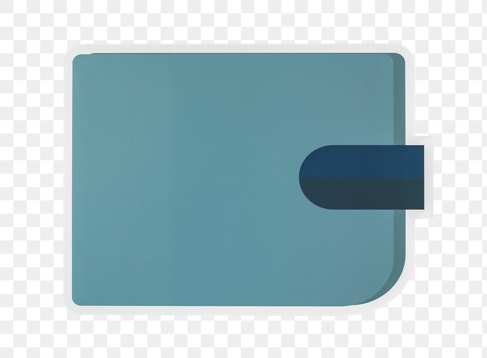 PNG Blue wallet icon sticker transparent background