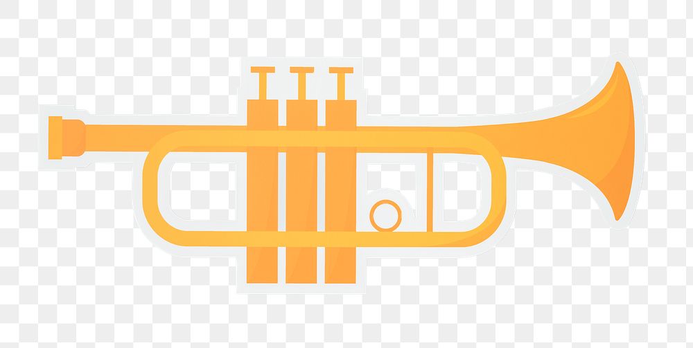 PNG golden trumpet sticker transparent background