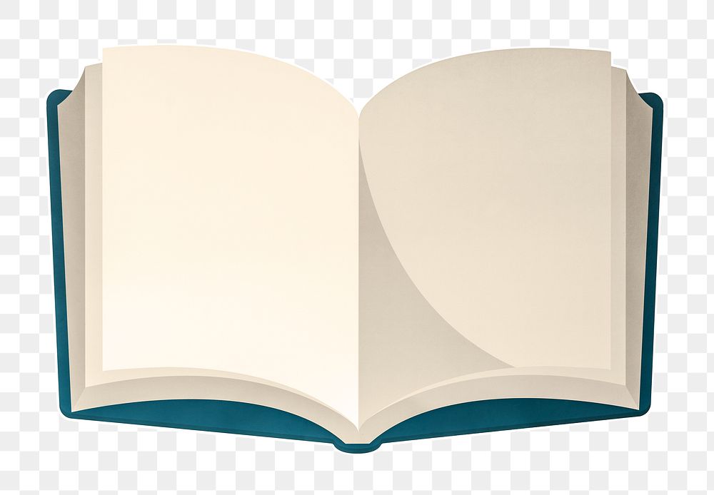 PNG open notebook  sticker transparent background