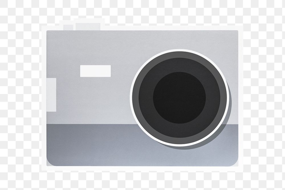 PNG Gray camera  sticker transparent background