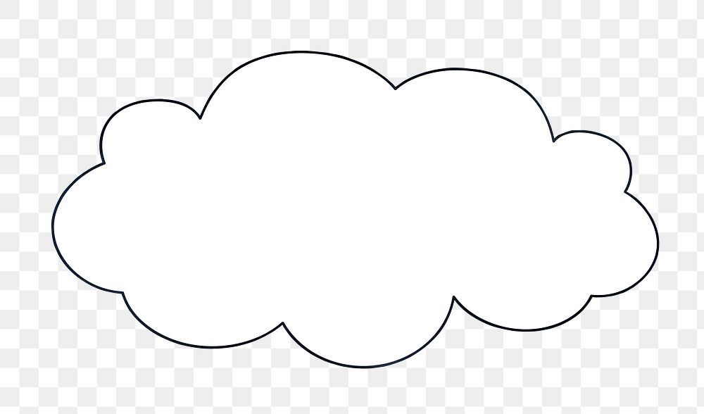 PNG Blank white cloud sticker transparent background