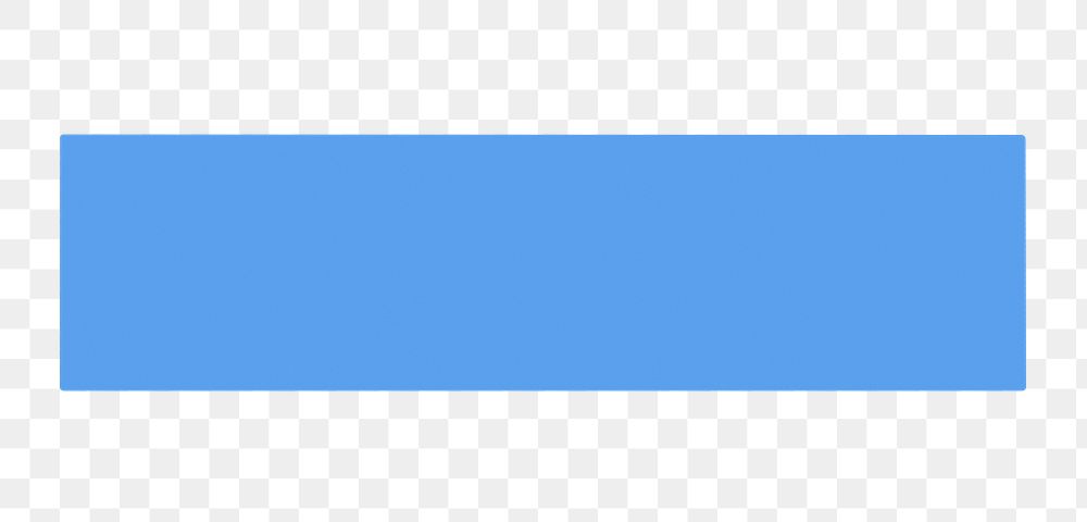 PNG blue rectangular message  sticker transparent background