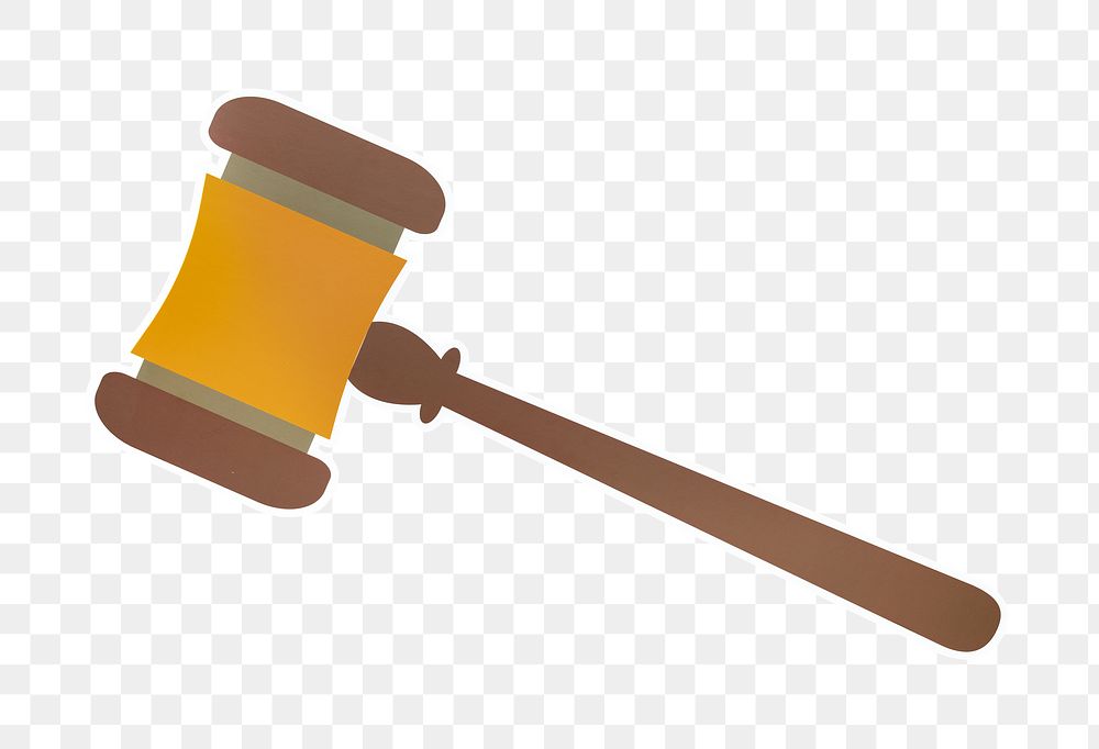 PNG  gavel illustration sticker transparent background