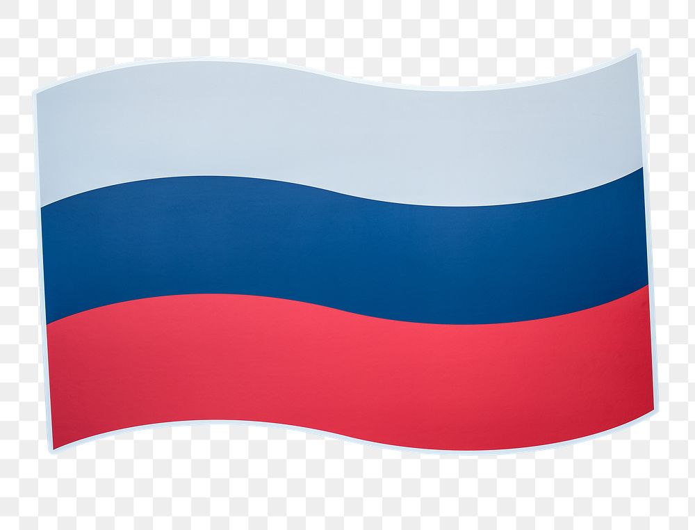 PNG Russian flag sticker transparent background