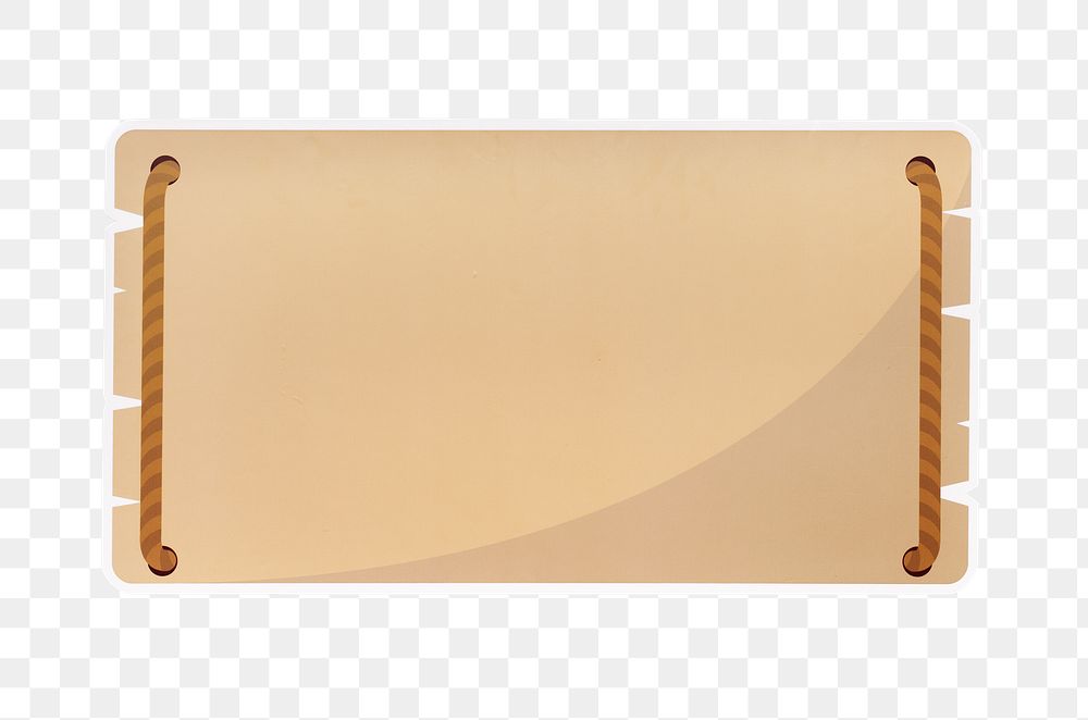 PNG wood plank sticker transparent background