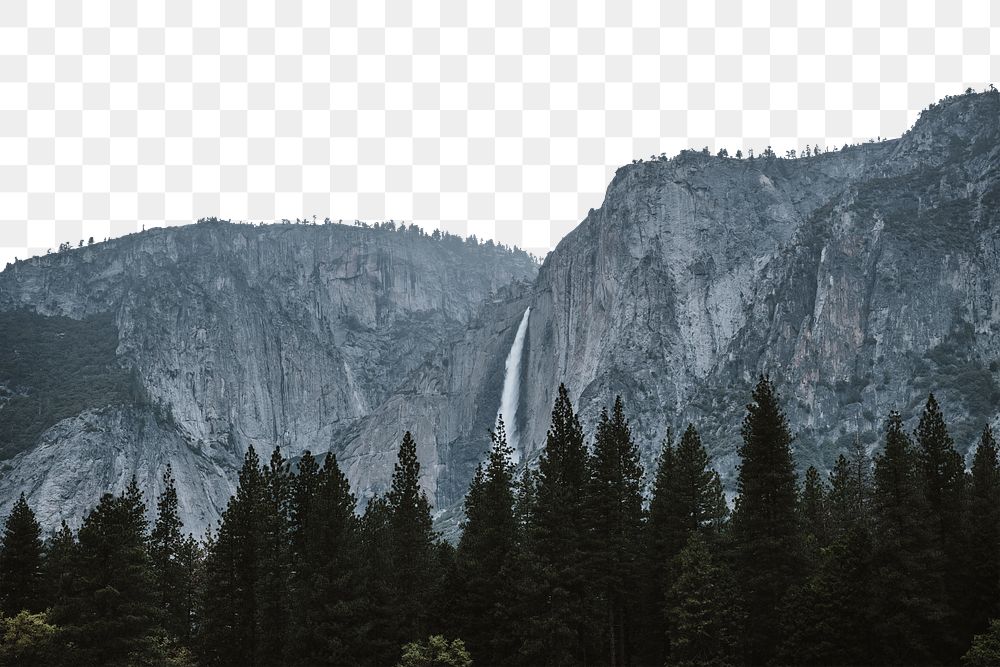 PNG Mountain border collage element, transparent background