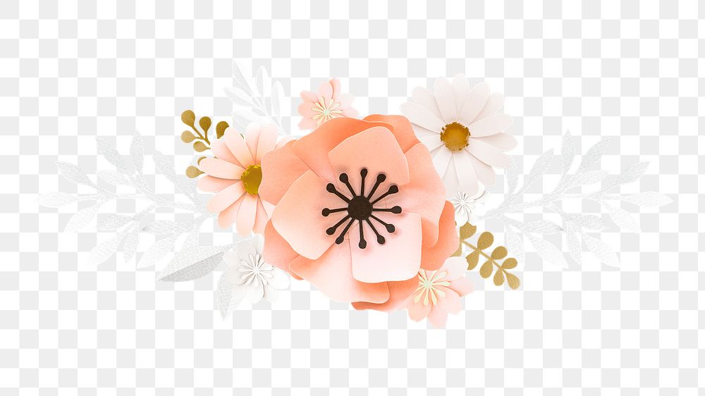 Flower png element, transparent background