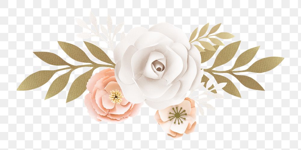 Flower png element, transparent background