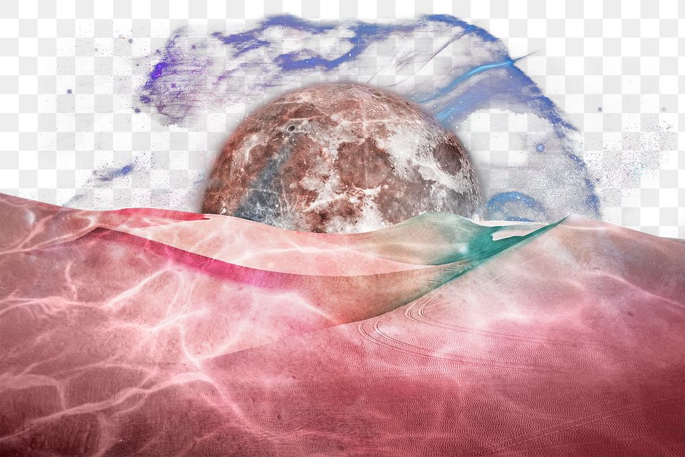 PNG Moon in the space, transparent background