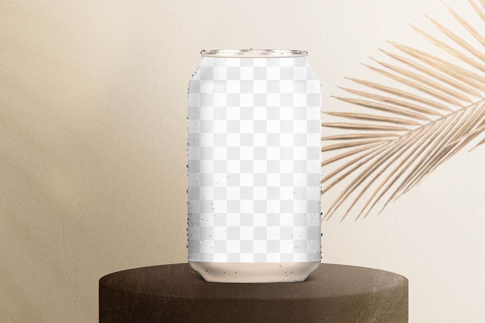 Soda can png transparent mockup