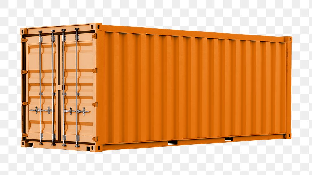 Shipping container png cargo logistics, transparent background