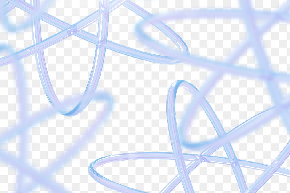 PNG abstract blue atom, transparent background