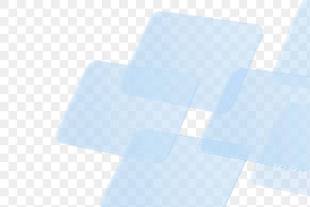 Blue squares png geometric shape, transparent background