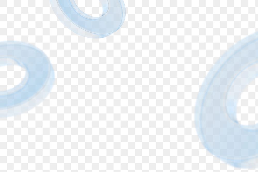 Blue rings png geometric shape, transparent background