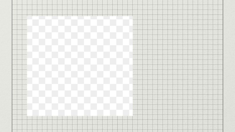 PNG off-white grid frame, transparent design