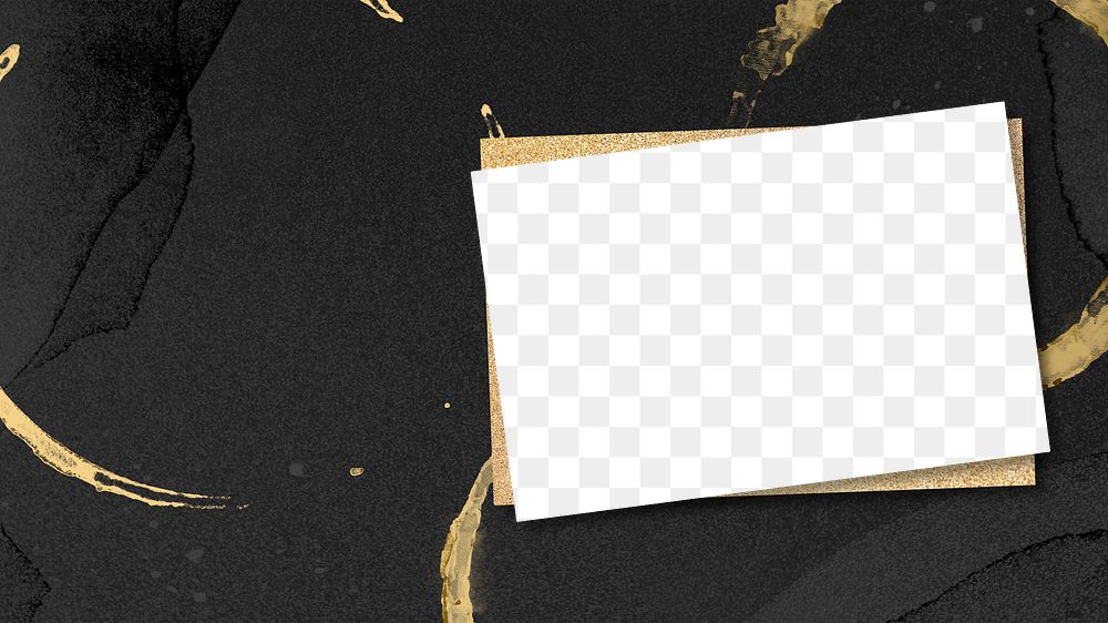 Gold stain png frame, transparent background