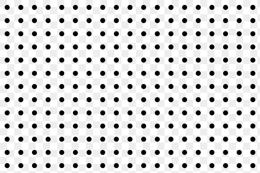 Polka dots png black pattern, transparent background