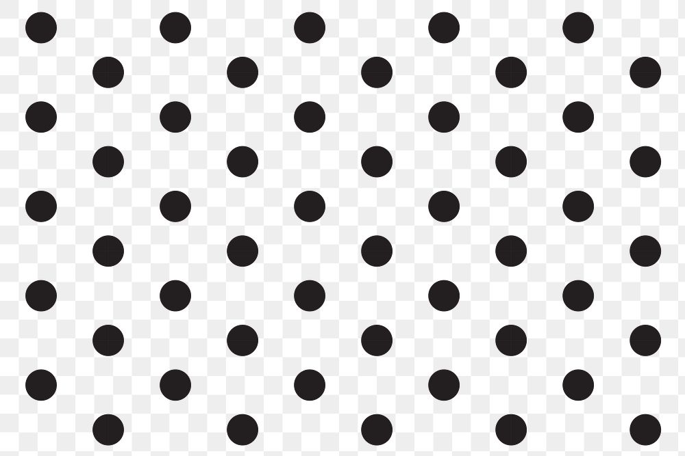 Polka dots png black pattern, transparent background
