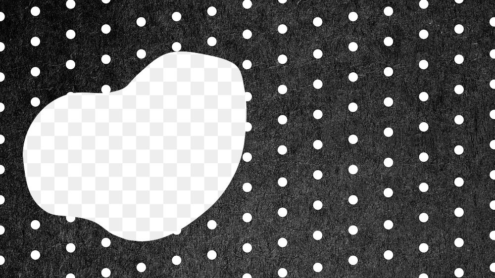 PNG black polka dot frame png transparent design